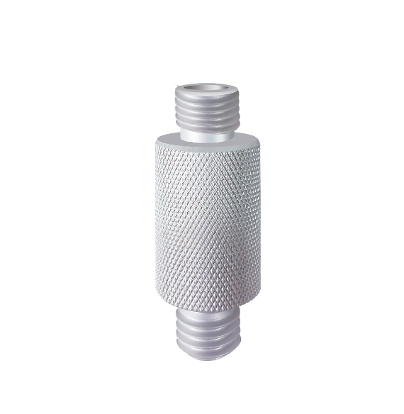 Adapter stok - aluminium, dubbele buitendraad - in verschillende hoogtes 15mm t/m 150mm