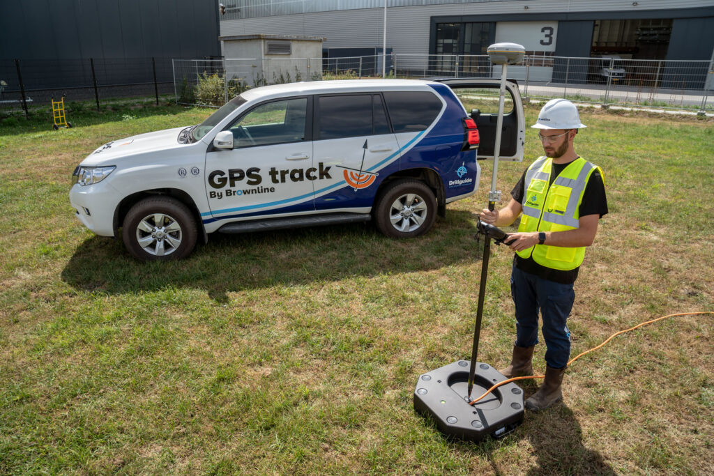 Brownline met Trimble Catalyst en Trimble DA2 antennes
