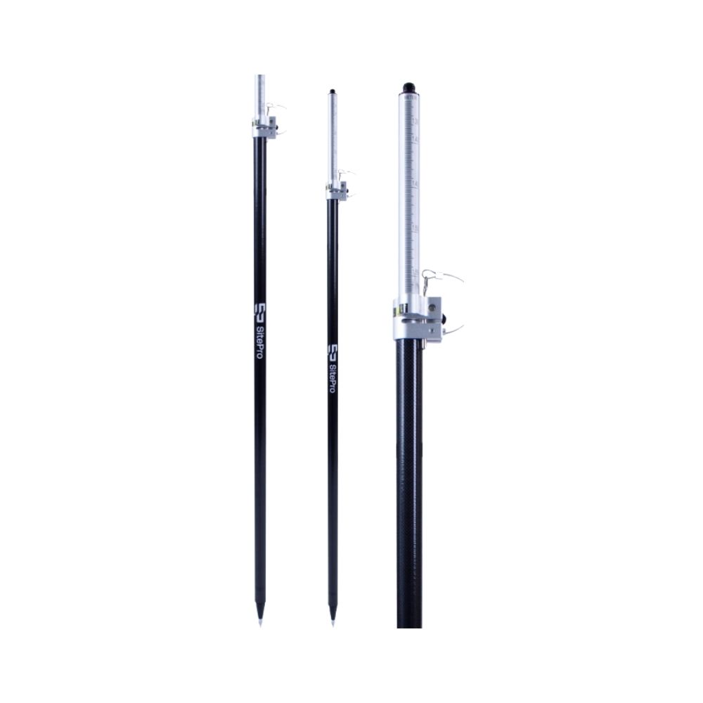 Prismastok - carbon fiber, telescopisch, incl. doosniveau, 1.52m-2.60m - POL-40049